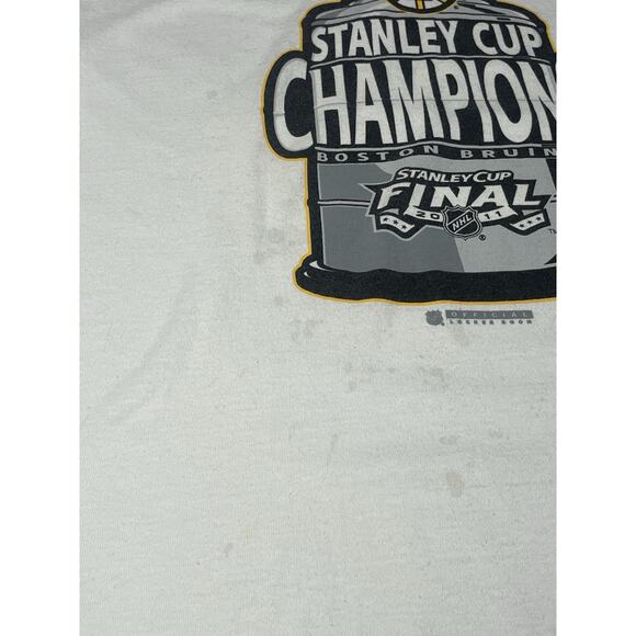 Reebok Boston Bruins 2011 Stanley Cup Champions Locker Room Shirt NHL Size L - Picture 2 of 3